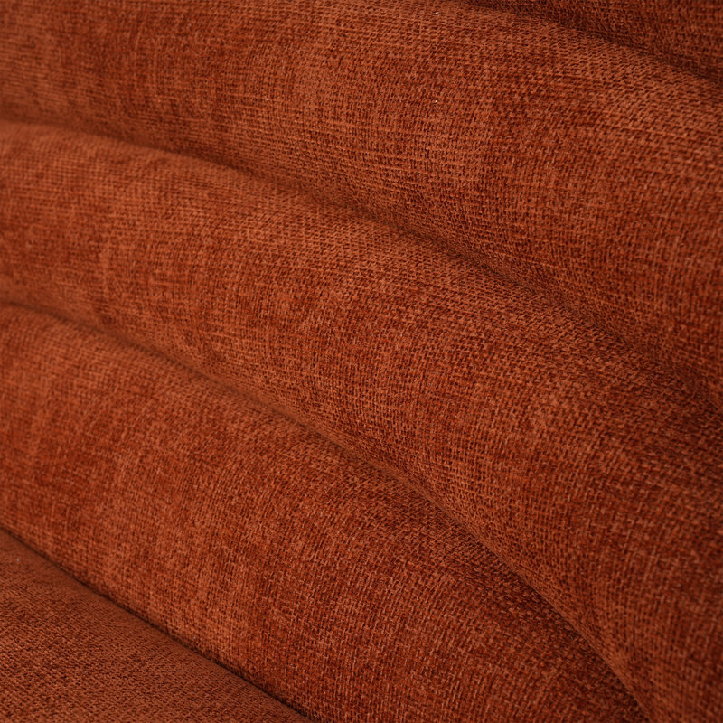 Canapé rembourré à deux places Michala, Polyester ocre, H 31,5 po x l 49,6 po x P 30,7 po