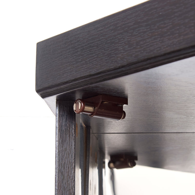 Armoire de coin lumineuse - Vitrine élégante en verre pour le rangement du salon et du bar - Parfaite pour les collections antiques et le vin - Comprend un éclairage intégré