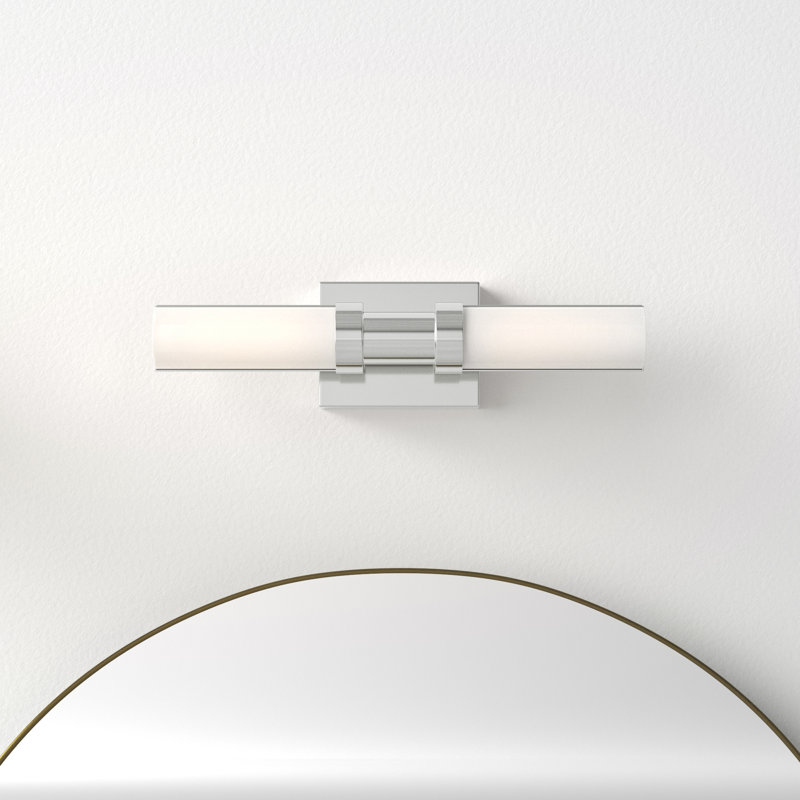 Hearne Single Frosted Dimmable LED Vanity Light, Chrome