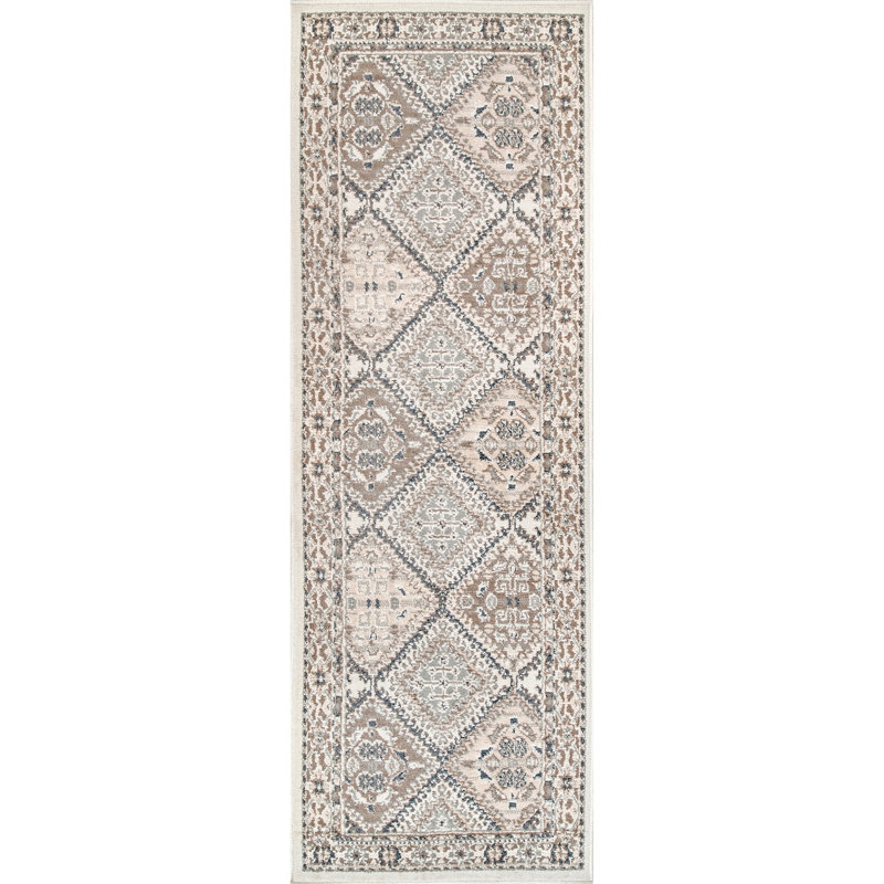 Tapis beige / crème Holden, Carré 6 pi
