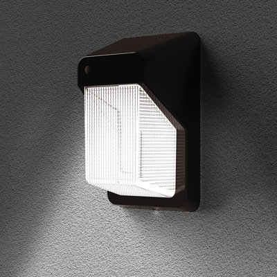 LED Outdoor Wall Light, Exterior Wall Lights, 1500 Lumens, 4000K, 15W, Dusk-to-Dawn, Outdoor Security Lights - Bronze