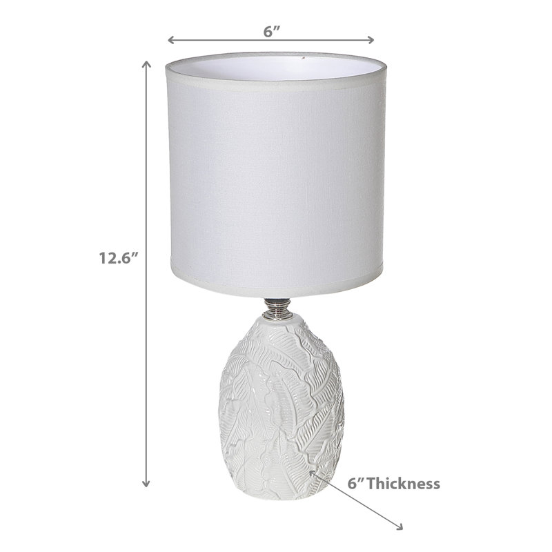 Ih Casadecor Ceramic Table Lamp, White, White