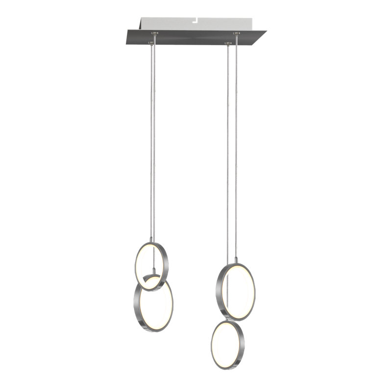 Lauri 4 - Light LED Cluster Pendant, Nickel