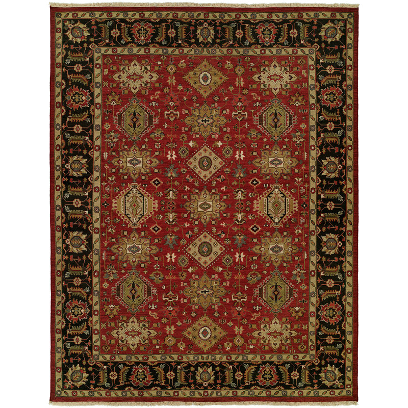 Domingues Wool Oriental Area Rug, Square 8'