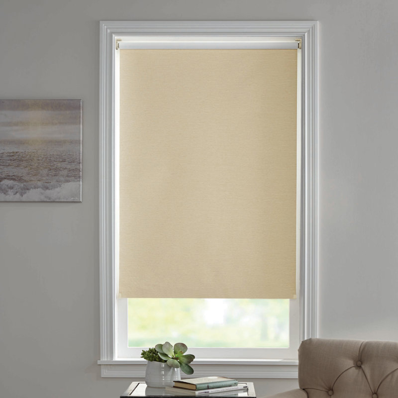 Rideau roulant occultant en tissu à dégagement lent, 32" l, Beige