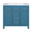 Ensemble de meuble-lavabo avec lavabo en résine, armoire simple autoportante moderne, 4 tiroirs et 2 armoires, structure en bois massif