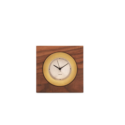 Columbia Medallion Clock with Walnut Base