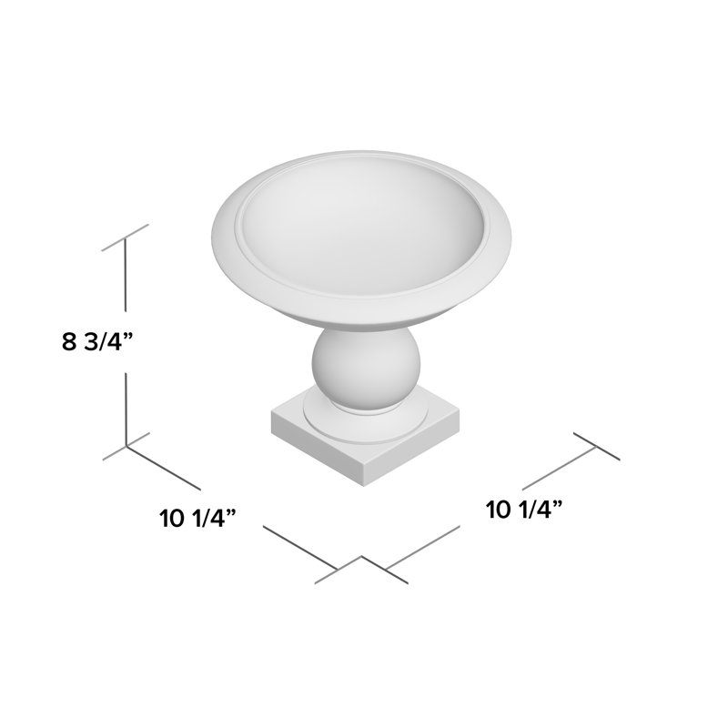 Mayhall Concrete Pedestal Birdbath, Graystone