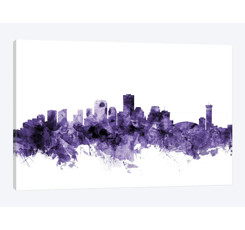 «New Orleans, Louisiana Skyline» par Michael Tompsett, impression sur toile tendue, H 40 po x l 60 po x P 1,5 po