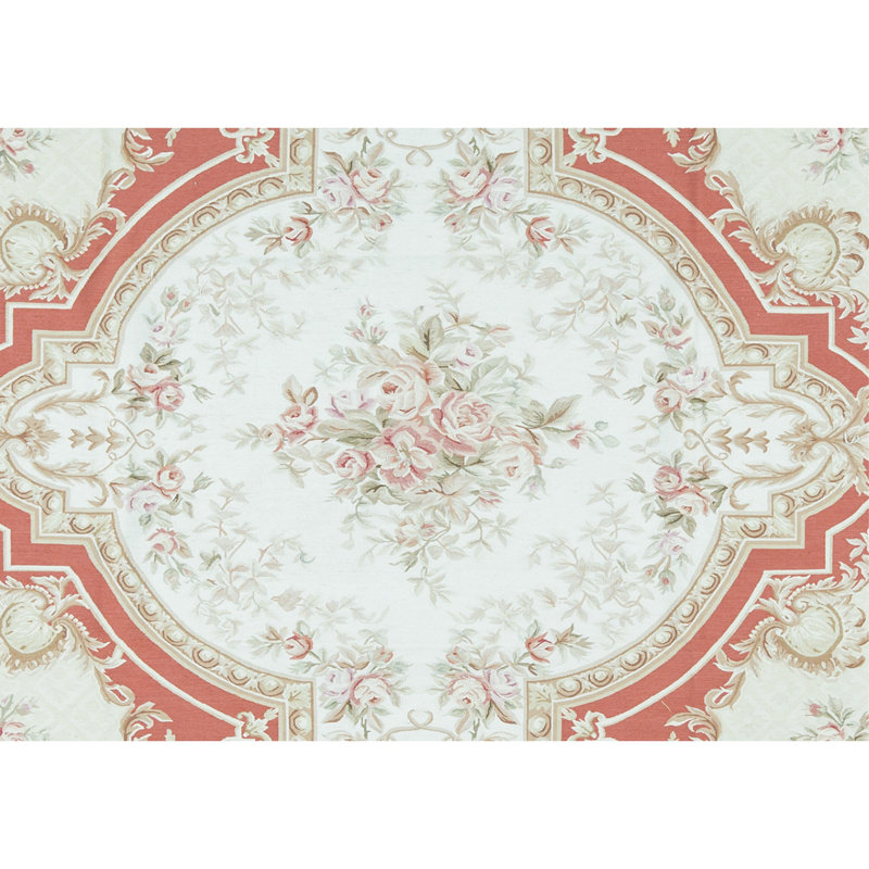 Tapis rouille et beige noué à la main de haute qualité
