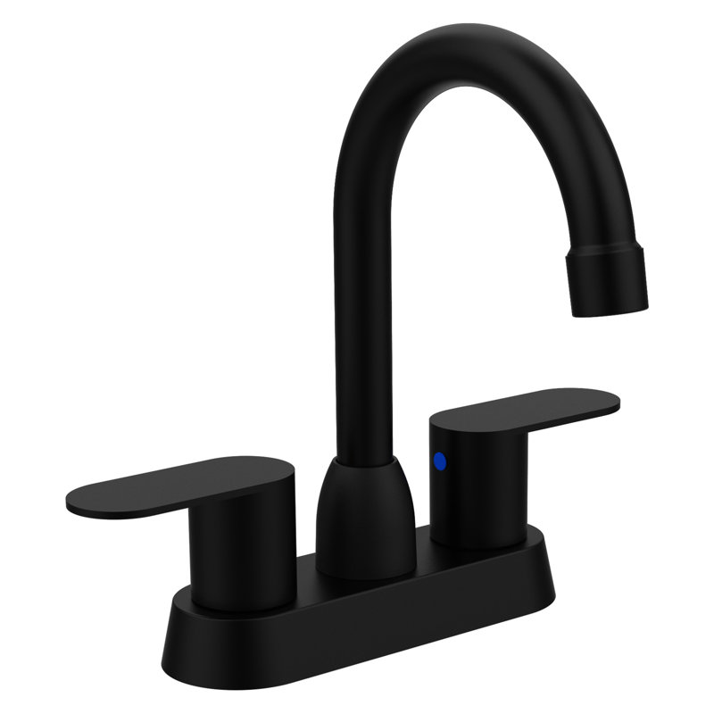 2 Bathroom Faucet In Matte Black - 360 Degree Swivel Spout, Corrosion And Rust Resistance 2 Handles, Rotatable Energy Aerator
