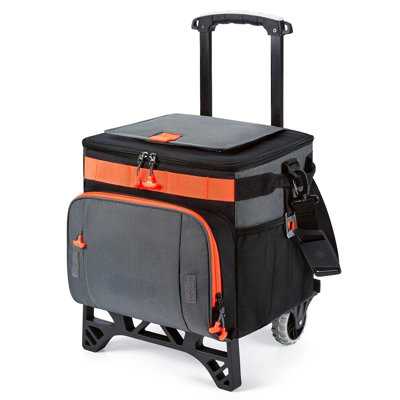 50 Can Collapsible Rolling Cooler Leakproof Insulated Soft Cooling Bag With Wheels And All-Terrain Cart For Beach, Camping, Patio Travel, Outdoor, Bal