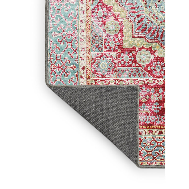 Tapis rouge / bleu Kalusd, Rectangle 7 pi x 10 pi
