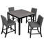 Ensemble de table à hauteur de comptoir 5 pièces, table à hauteur de comptoir avec 4 chaises pour la cuisine et la salle à manger-1457630178-1457630176