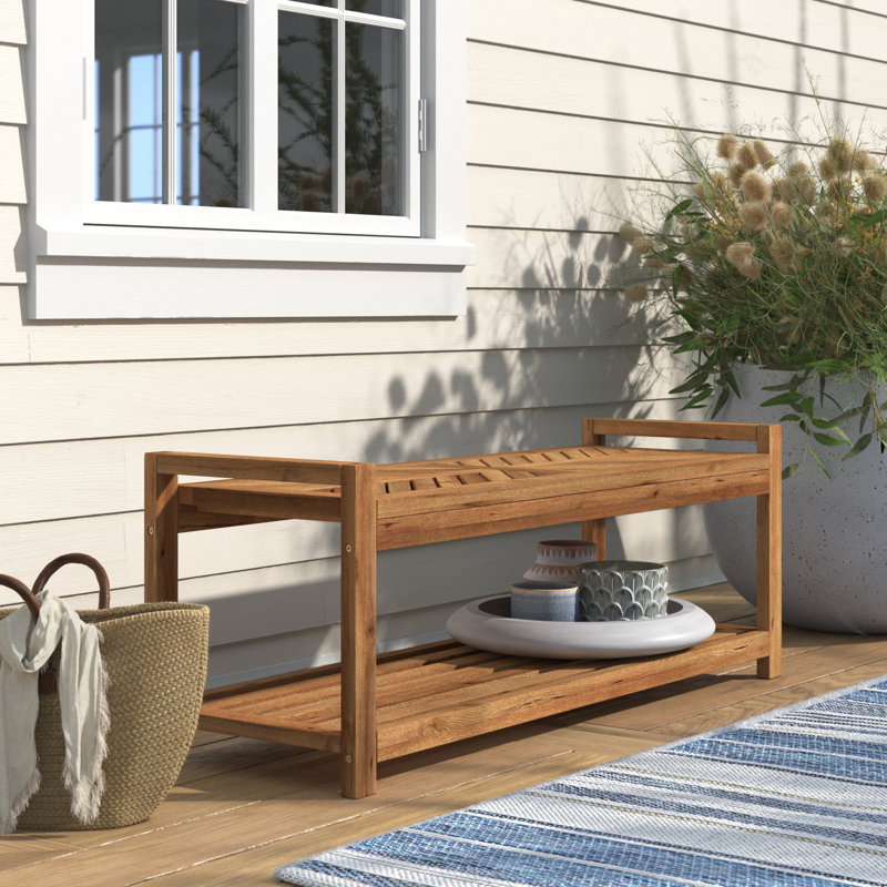 Ovolo Solid Wood Acacia Outdoor Bench, Brown
