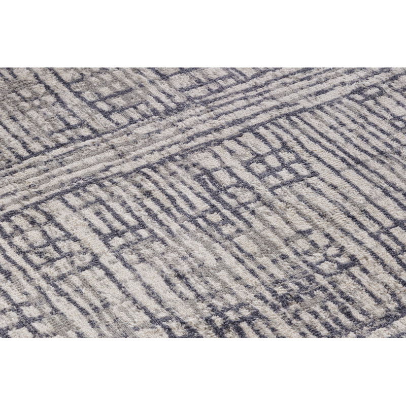 Machine Woven 100% Polypropylene Ivory/Grey/Beige Rug, Rectangular 200cm x 280cm