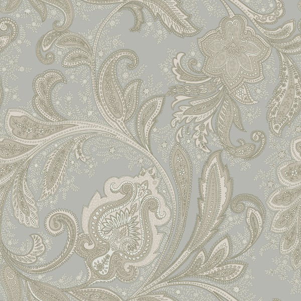 Elegance 10m x 53cm Satin Wallpaper Roll, Grey