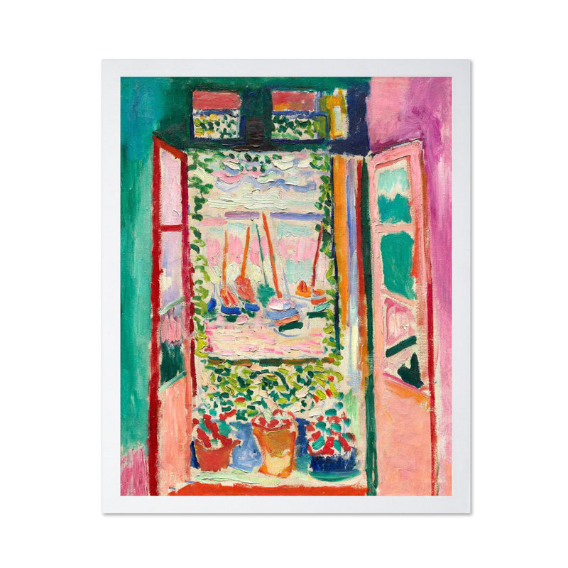 Henri Matisse - La fenêtre ouverte, Affiche, H 24 po x l 32 po, Encadrement blanc