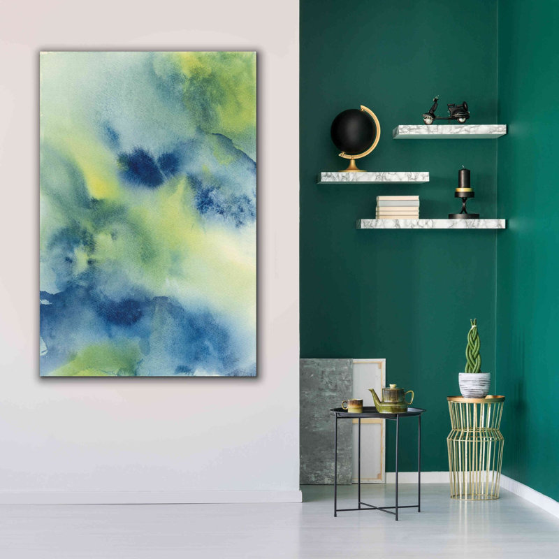 «Indigo Flow II» par Chris Paschke, estampe numérique sur toile, H 60 po x l 40 po x P 1,5 po