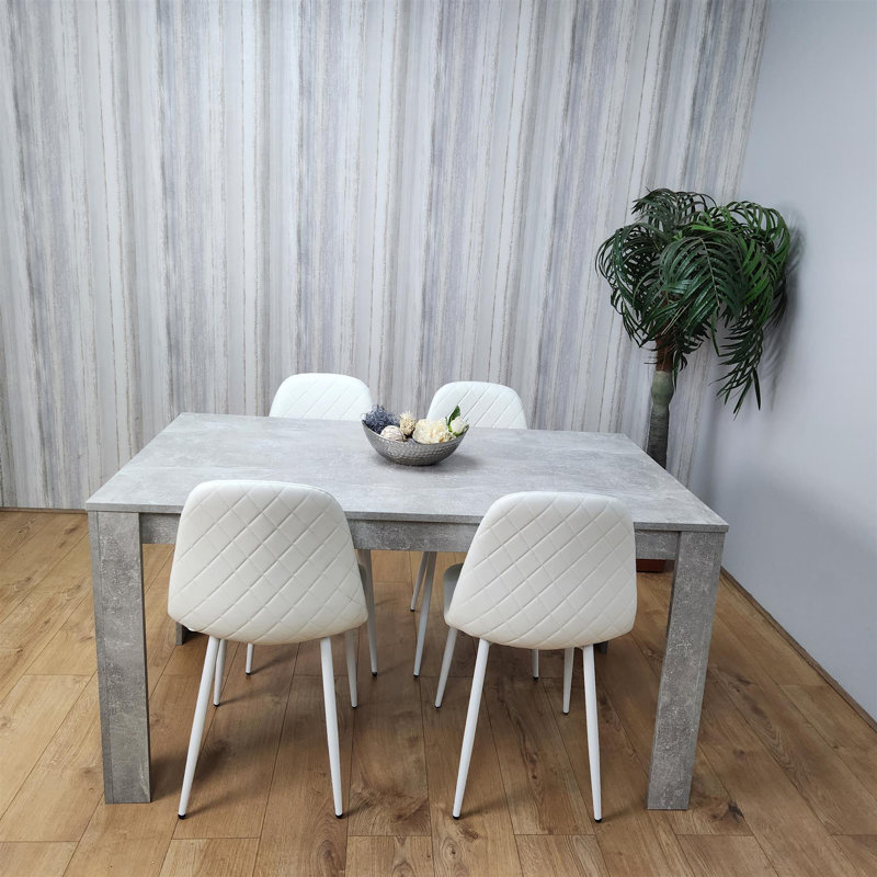 Marniqua 4 - Person Dining Set, White