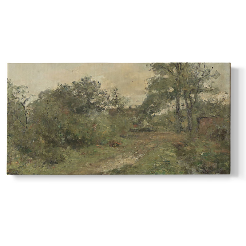 Paysage, série DC DCX, toile tendue avec châssis, prête à être accrochée, H 21 po x l 41 po, Doré