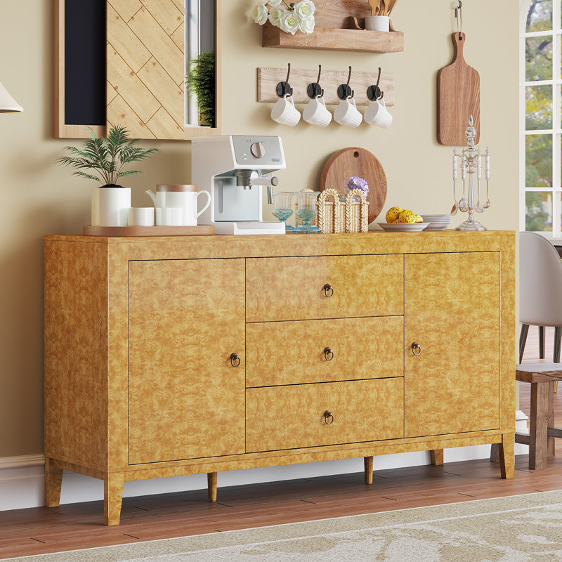 Buffet Dorne 60 po avec tablettes réglables Dorne, Jaune