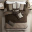 Literie en faux suède, édredon brun, 7 pièces, taies décoratives, taies décoratives, jupe de lit, édredon brun lavable à la machine pour très grand lit, suède, surpiqûres, doux décoratif-120264731-120264734