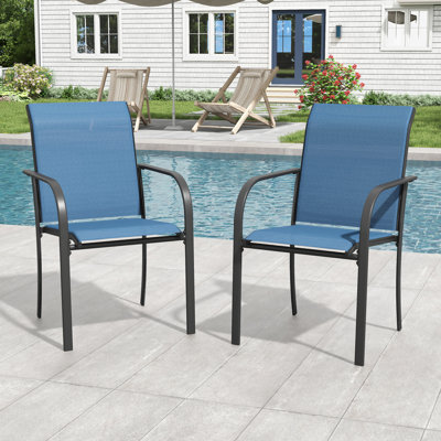 Metal Outdoor Stacking Dining Armchair