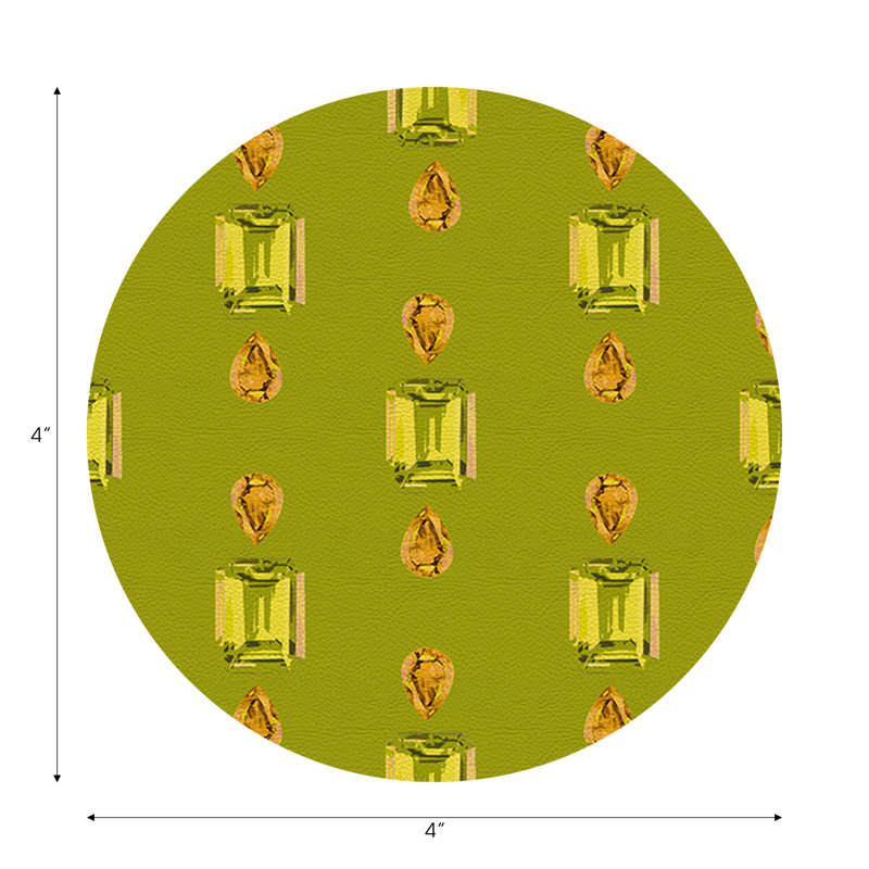 Sous-verres ronds en cuir Gem
