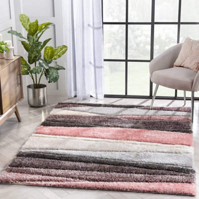 San Francisco Geometric Shag Area Rug