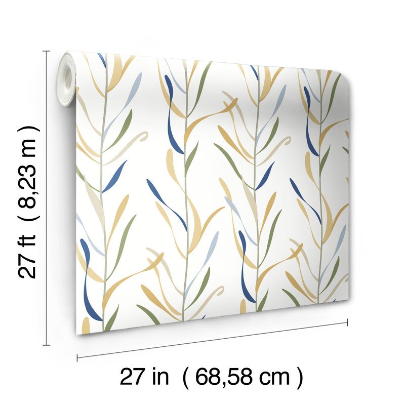 Rouleau de papier peint L 27 pi x l 27 po Hatte, Orange