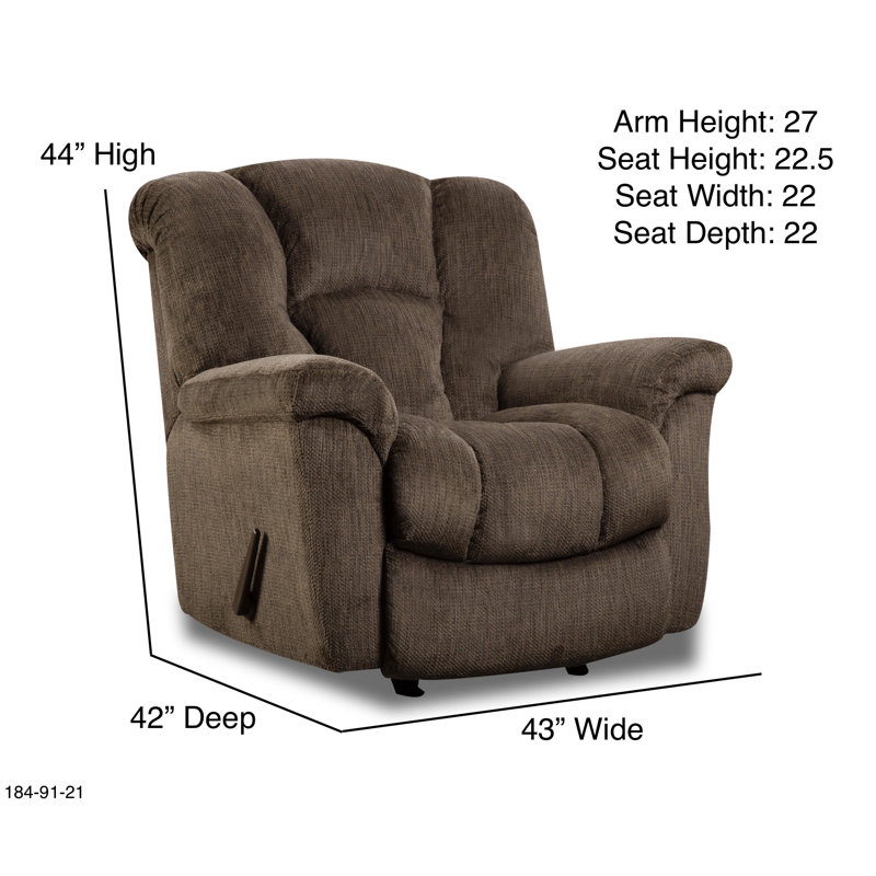 Fauteuil inclinable Sarahkate, Polyester brun foncé