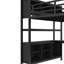 Lit mezzanine en métal avec garde-robe et bureau en forme de L, lit mezzanine grand format avec cubes de rangement et tablettes, lit mezzanine robuste pour enfants, adolescents, adultes, noir-79218014-79218011