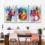 «Dogs Paint Splash», reproduction sur toile-93058275
