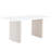 Rectangle Marble Top Double Pedestal Dining Table Set-1080282300