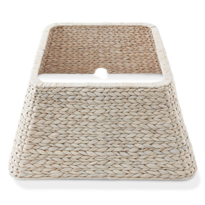 22-in Water Hyacinth Christmas Tree Collar - Square Base - Whitewash