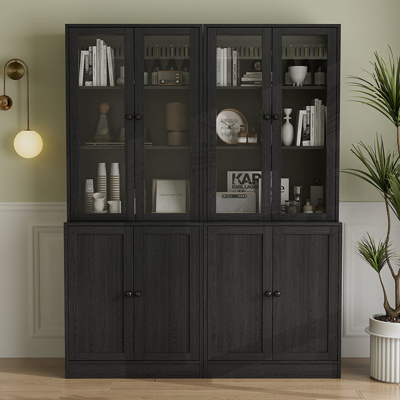Marta 71" Kitchen Pantry（black）, Black