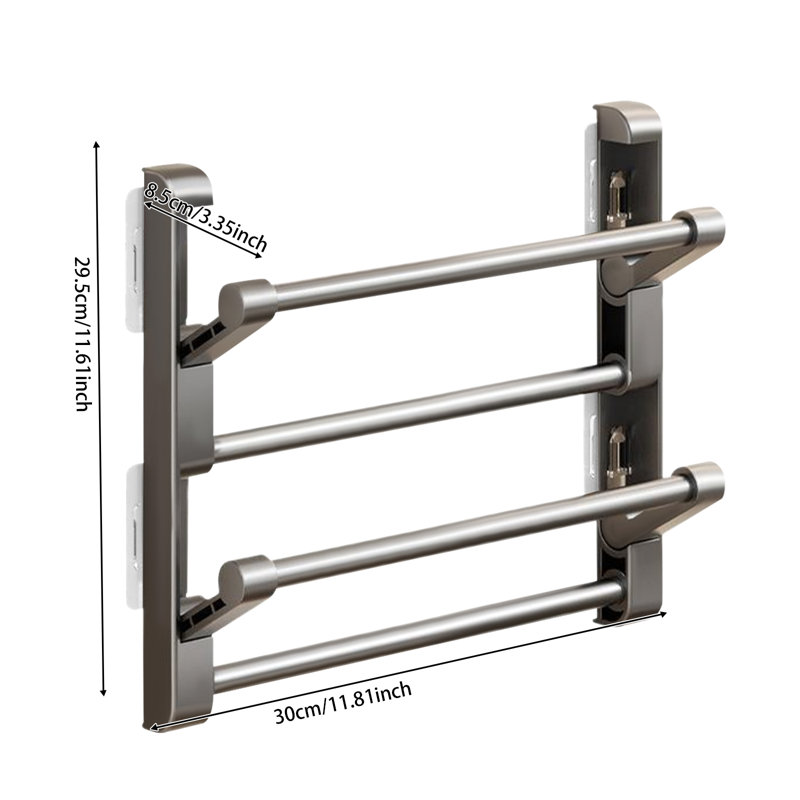 Bathroom Slipper Rack Wall-Mounted Foldable Shoe Rack Wall-Mounted Slipper Rack for Bathroom Entryway
