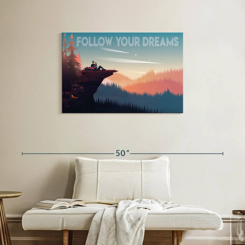 «Tergel Follow Your Dreams Lovers», H 24 po x l 36 po