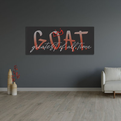  Lux + Me Designs Gallery Wrapped Canvas Art Titled: G.O.A.T.