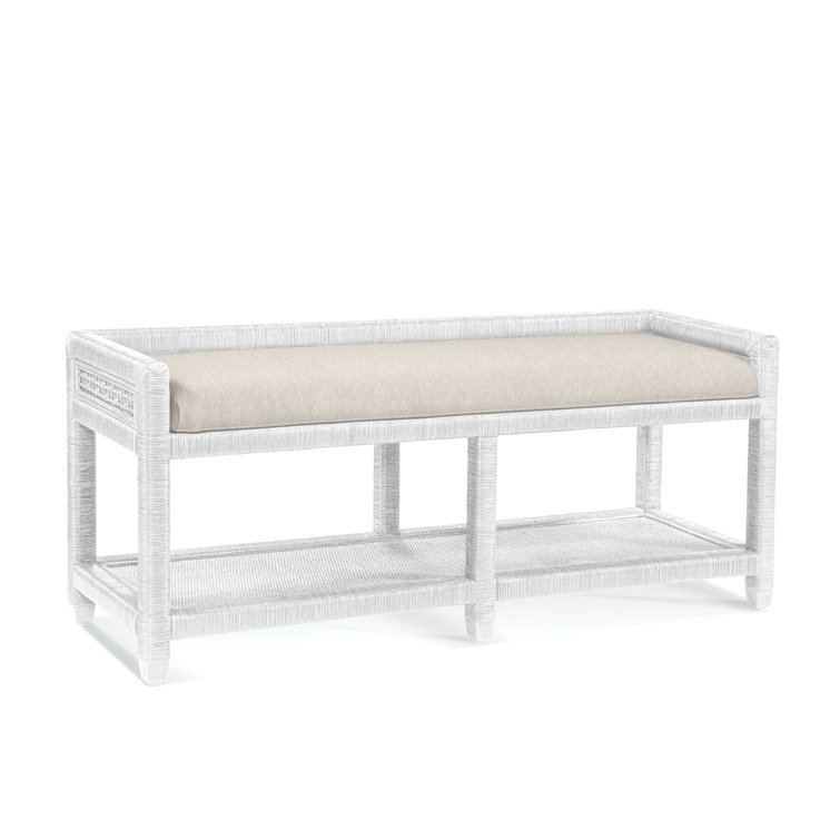 Banc de rangement en osier Glinda