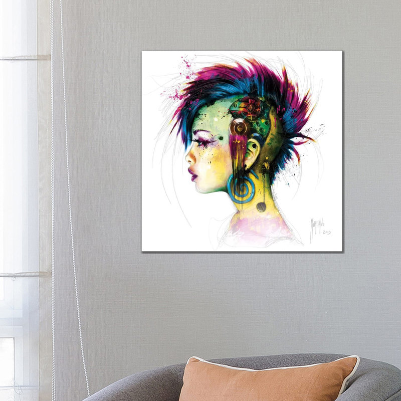 Cyber Punk II by Patrice Murciano - Wrapped Canvas Painting, 66.04cm H x 66.04cm W x 1.905cm D