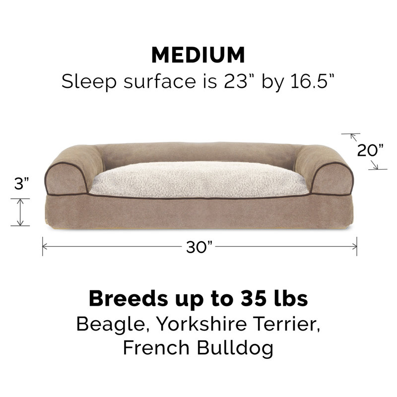 Polyester Pet Bed, Medium (30" H x 20" W x 6" D), Cream