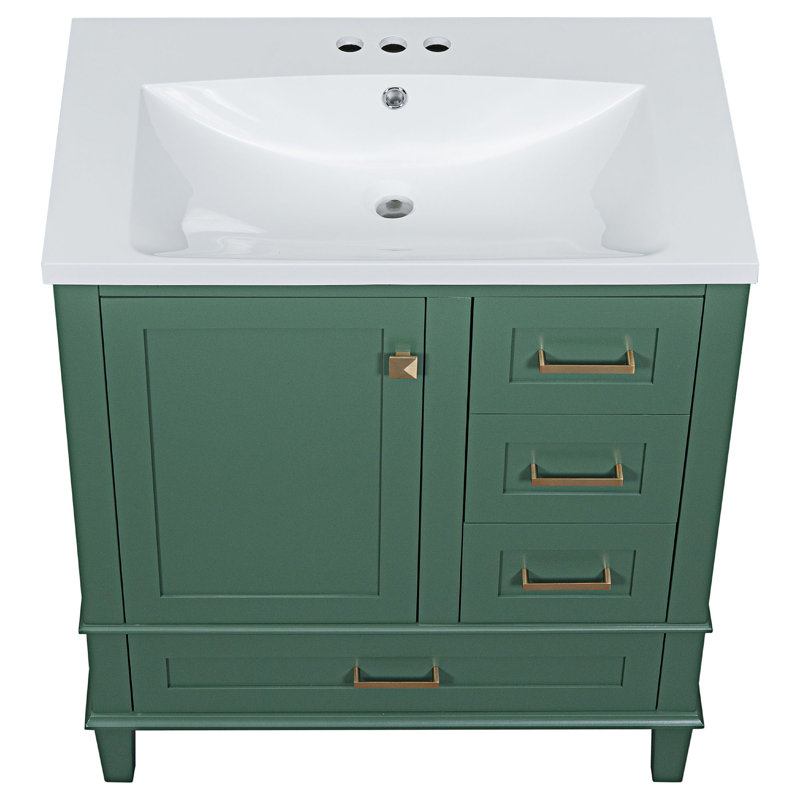 Mityu 18'' Single Bathroom Vanity with Resin Top