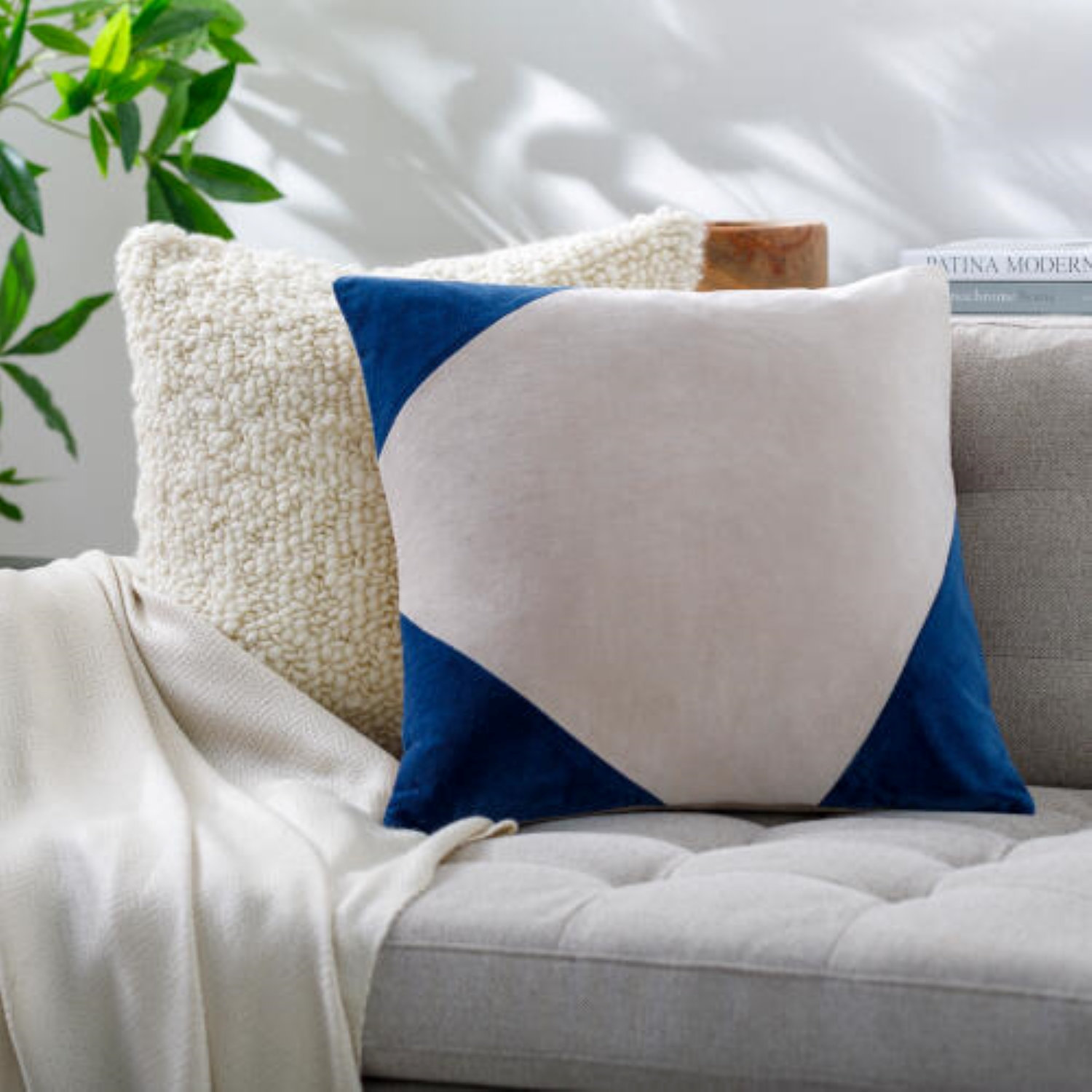 Denny Cotton Pillow Cover, 20" x 20", Pillow Cover Only - No Insert, Ash