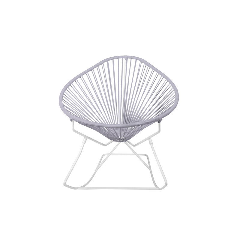Chaise berçante intérieure / extérieure Acapulco, Transparent/blanc
