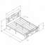 Structure de lit robuste en acier avec un design silencieux et un assemblage facile sans sommier