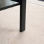 Table basse à plateau relevable en verre, table basse moderne simple en verre trempé 2 couches pour le salon, noir