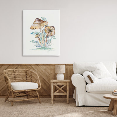 Toile Natural Forest Mushroom Trio, design par Cady