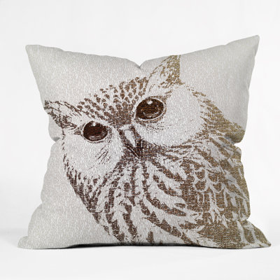 Belle the Intellectual Owl Throw Pillow